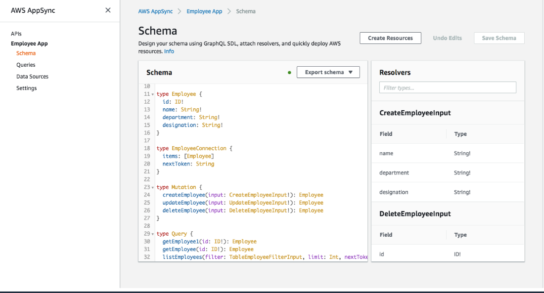 Appsync Schema